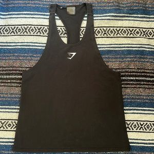 Gymshark Stringer Tee Black -Size Medium